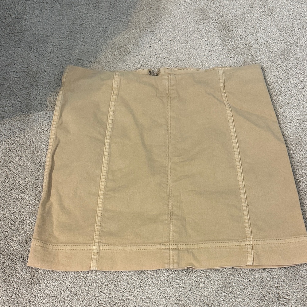Jolt Beige Mini Skirt